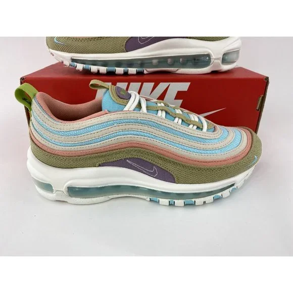 Nike Air Max 97 SE Sun Club Womens Sneakers Shoes Blue White Pink Tan DQ4126 400 - Picture 4 of 12
